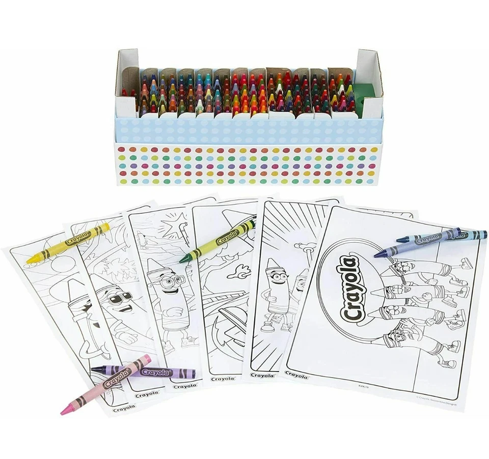 "Crayola 208-Count Crayon Box w/ Built-In Sharpener + Bonus Coloring Pages – Set - Image 3 of 4