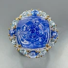 Expensive 28 ct+ Natural Tanzanite Ring 925 Sterling Silver Size 8 /R474643