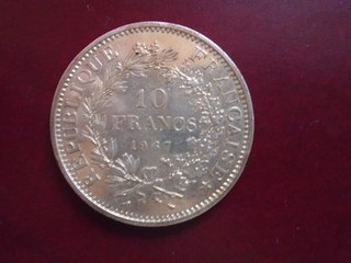 pièce de 10 frs argent hercule