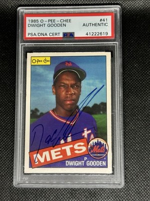 1985 O-pee-chee Dwight Gooden ROOKIE Auto #41 PSA Authentic
