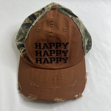 A E Adjustable Hat Duck Dynasty Happy Happy Happy Distressed Ball Cap