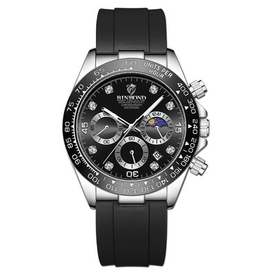 Luxury Sport Waterproof Multifunction Quartz Analog Luminous Watch For Men Strap