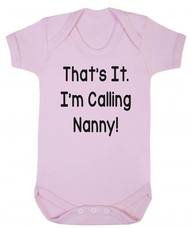 CLICK MY CLOBBER That's It I'm Calling Nanny blau rosa Baumwolle Body Babygeschenk Enkelkind