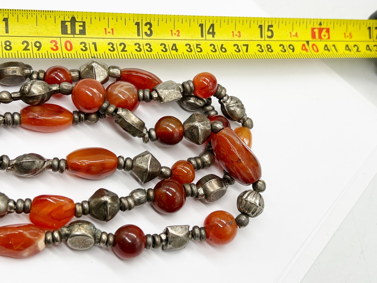 VINTAGE SOLID SILVER SCOTTISH AGATE 3 ROW LADIES … - image 7