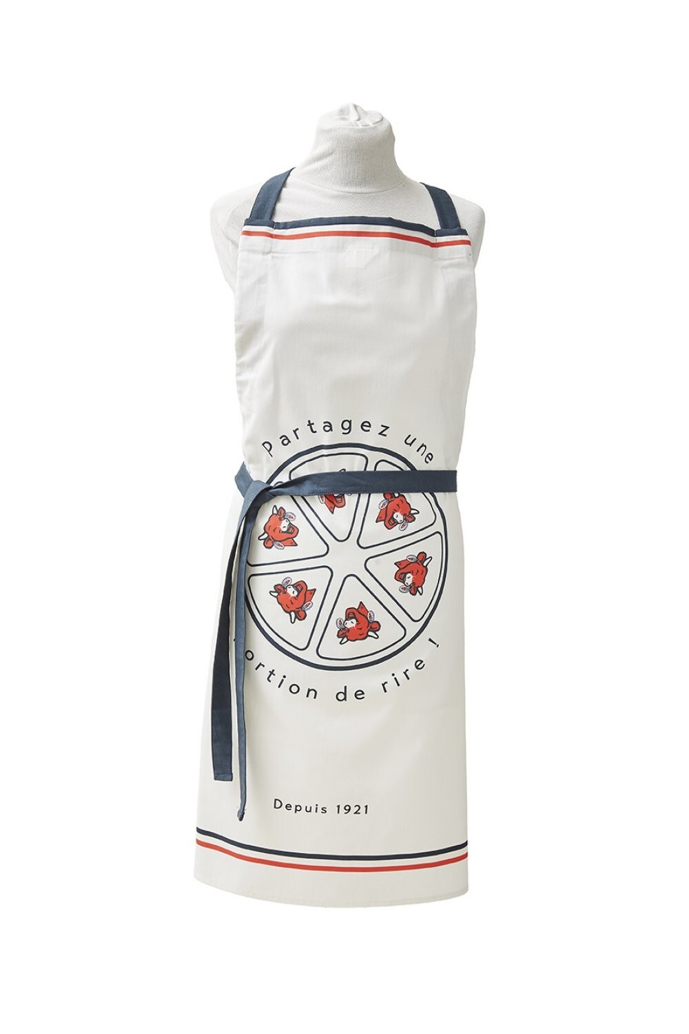 Coucke ""La Vache Qui Rit Portion de Rire"", Printed cotton apron.