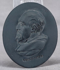 Wedgwood Antonio da Correggio Black Basalt Portrait Medallion Plaque C.1780-1795
