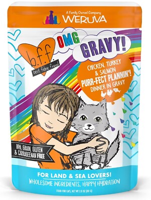 Weruva B.F.F. OMG - Best Feline Friend Oh My Gravy, Turkey & Salmon In Gravy
