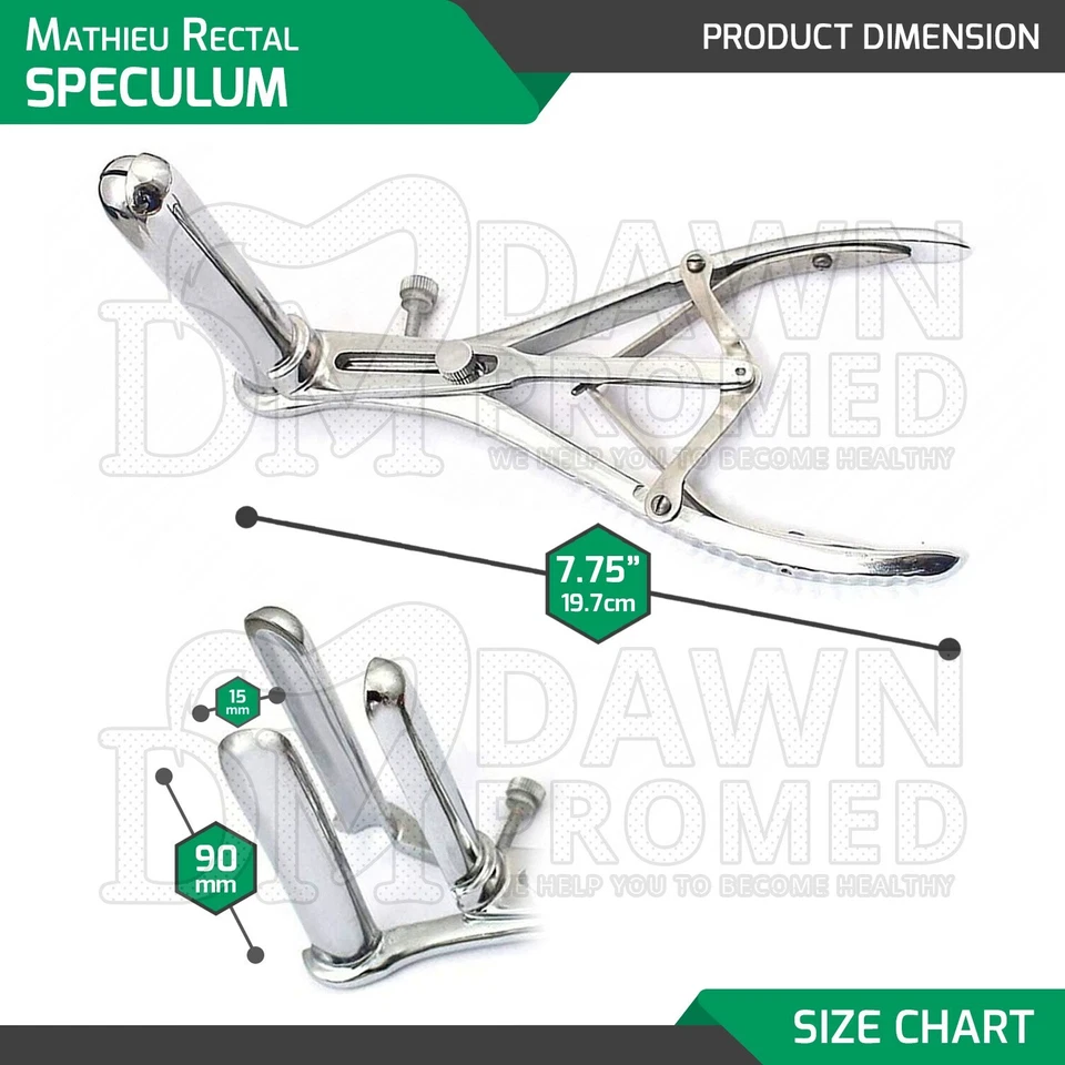 Espéculo Anal Mathieu 3 Puntas 7.75" Dilatación Rectal Examen Instituto Médico Alemán Gr Foto 2 de 4