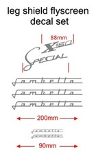 LAMBETTA Special X150 leg shield flyscreen scooter bespoke scooter decal set