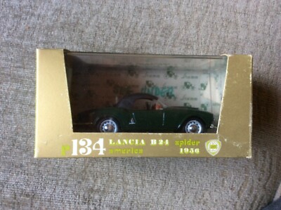 LANCIA AURELIA B24 SPIDER GREEN / BLACK HARDTOP 1:43 BRUMM MODEL *VGC BOXED*