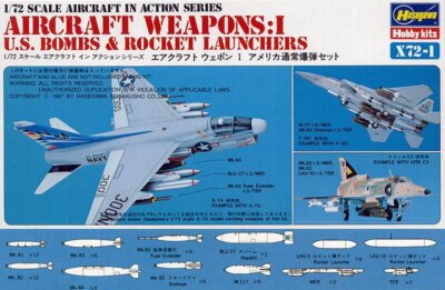 Hasegawa X72-1 1/72 Scale Model U.S Aircraft Weapons I(Bombs