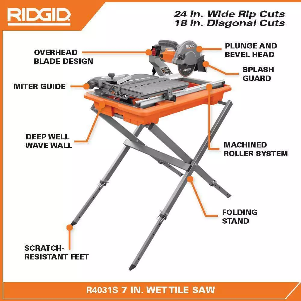 Ridgid wet sale saw 7 inch