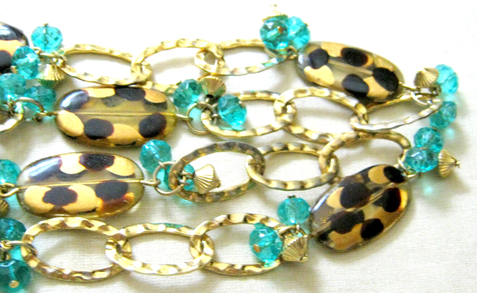 QVC Signed JOAN RIVERS Turquoise BEAD & Enamel An… - image 4