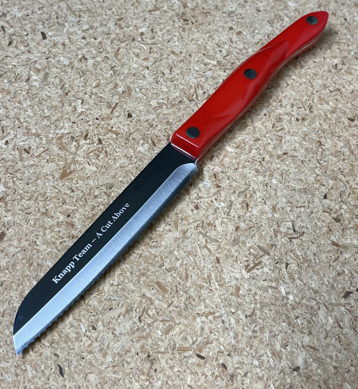 CUTCO 3721 KV Serrated Edge SantokuStyle Trimmer Knife Red Handle eBay