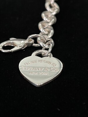 Tiffany & Co Heart Tag Charm Bracelet | eBay