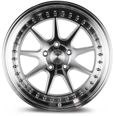 18x9.5 Aodhan DS-X 5x114.3 +22 Flow Forged Machined Silver Wheels