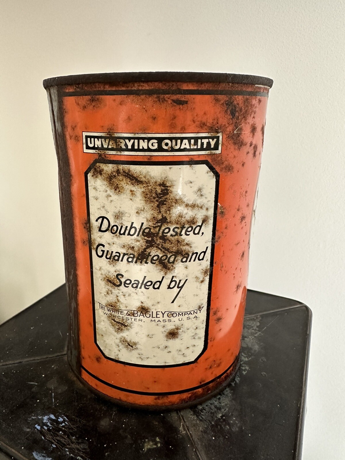 Vintage 1930s Oilzum Motor Oil Can Full One Quart The White & Bagley Co ...