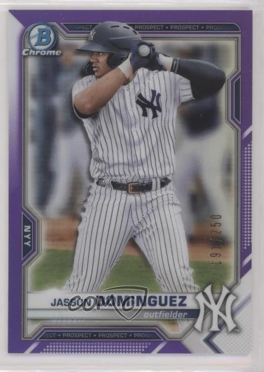 2021 Bowman Chrome Prospects Purple Refractor 191/250 Jasson Dominguez #BCP-213