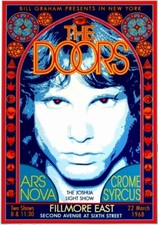 THE DOORS POSTER - 1968 TOUR FILMORE EAST - PHOTO QUALITY INSERT