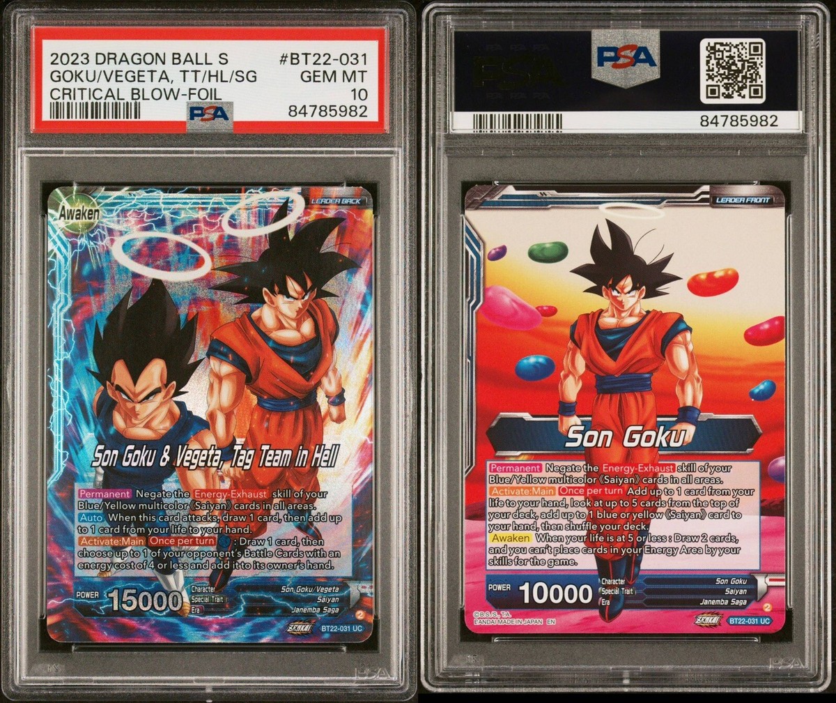 PSA 10 Son Goku & Vegeta, Tag Team in Hell Pre-release | eBay