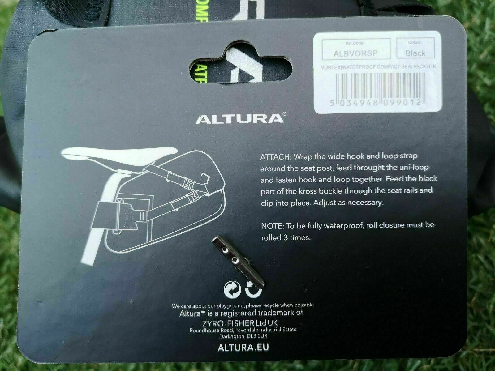 BNWT Altura Vortex 2 Waterproof Compact Seat Pack Gravel Bike Packing