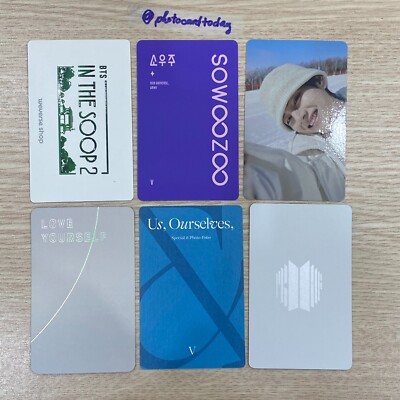 BTS SOWOOZOO 2021 V-Taehyung Mini Photocard, photocard album