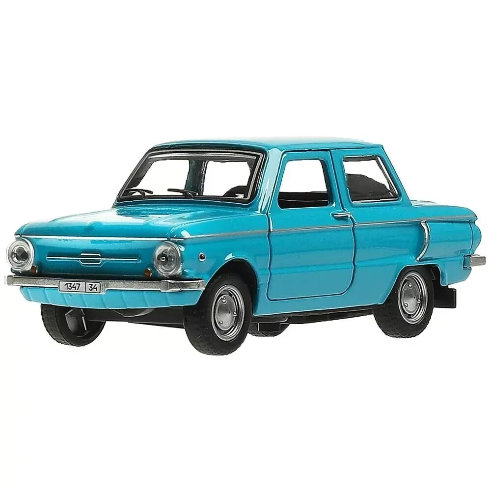 ZAZ-968, Metal Model Diecast Car Scale, Collectible Toy Cars, blue