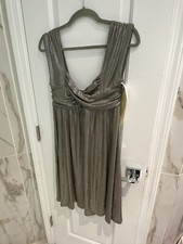 Sean John Women’s Silver Metallic Short Sleeveless Dress Size 10 New With Tags!