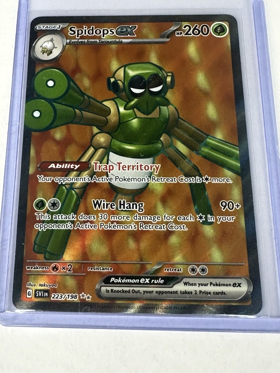 Spidops ex #223/198 Full Art Ultra Rare Scarlet & Violet Base Set