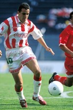 Camiseta Club Necaxa Rayos UMBRO Usada Grande 1998-1999 #10 CUAUHTÉMOC BLANCO T