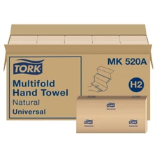Tork Universal Multifold Hand Paper Towels, H2, Brown (MK520A) - Case of 4,000