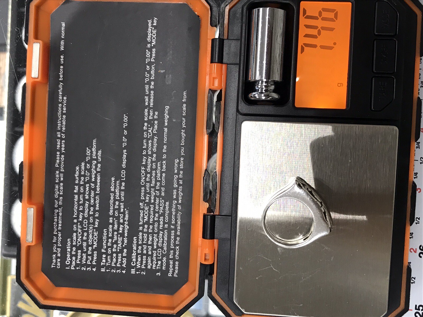 Scrollwork Square Top Rectangle Ring Sterling Sil… - image 13