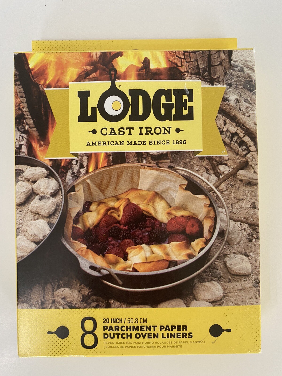 Lodge Cast Iron Parchment Paper Dutch Oven Liners Set Of 8, 20 Inch