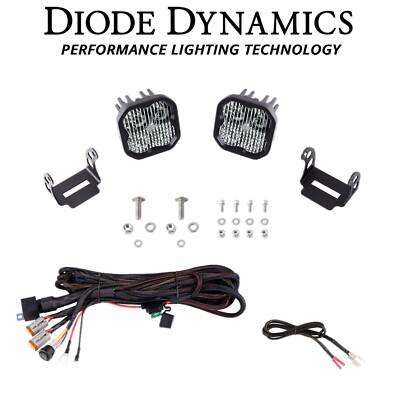 Diode Dynamics Clear SS3 Pro Backlit LED Ditch Light Kit For 2021+ Ford Bronco