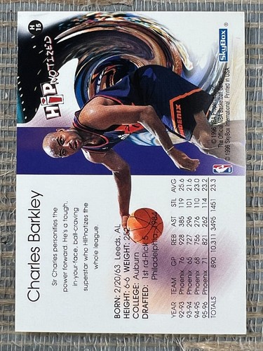 Charles Barkley 1996-97 NBA Hoops Hipnotized #H15 Phoenix Suns - Picture 2 of 2
