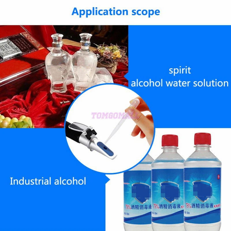Alkohol 0-80% Refraktometer Alkoholmeter für Spirituose Destillierte Getränke de - Bild 4 von 4