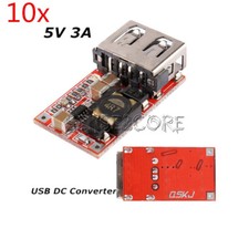 10pcs 6-24V to 5V 3A Car USB Charger DC Buck Step Down Converter Power Supply-