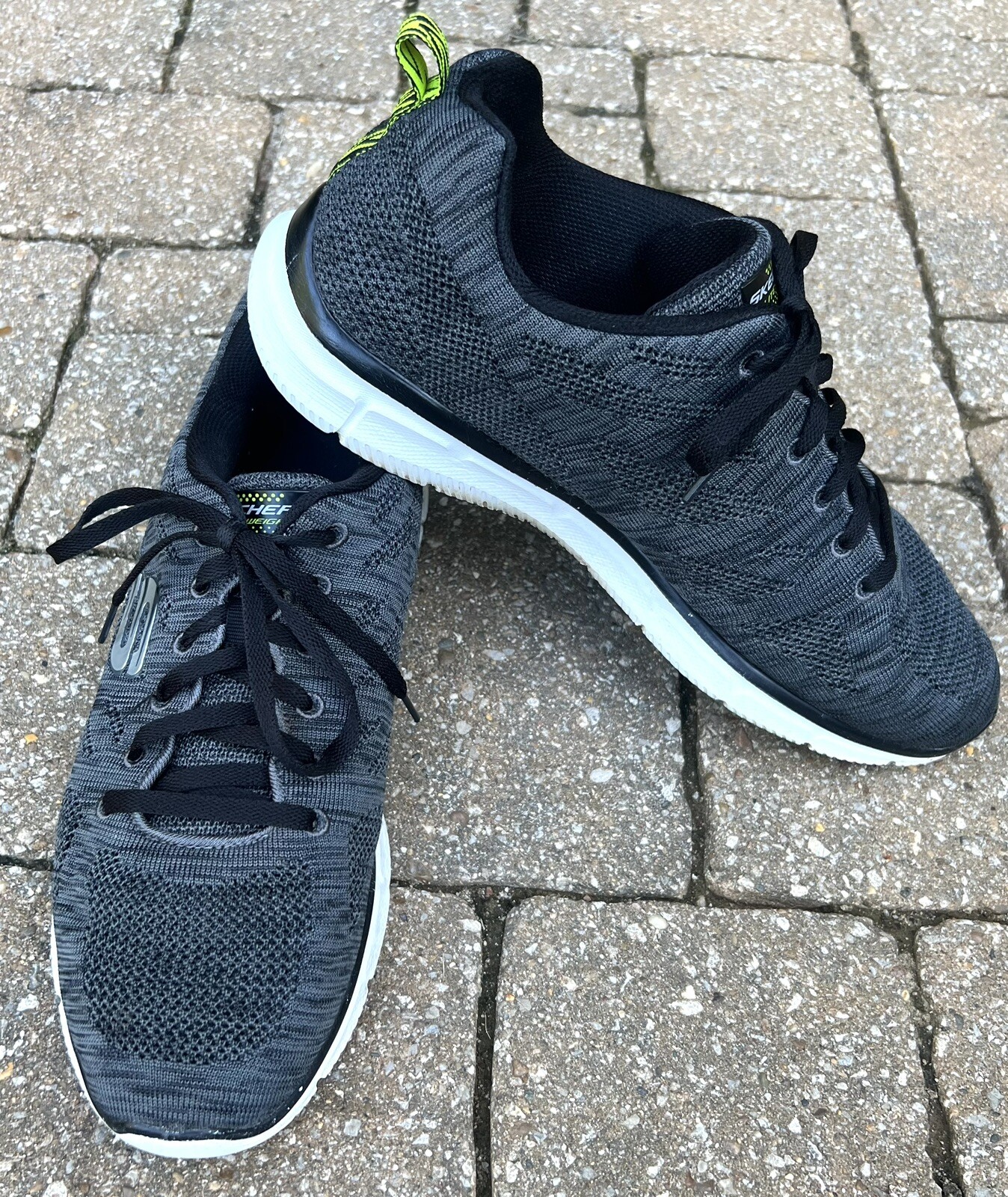 SAOLA Scarpe da ginnastica casual da uomo Skechers taglia 13 leggere in memory foam grigio scuro