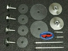 NOSR GM Wing Vent Window Frame Channel Mounting Chrome Bolt Nut & Screw Kit 14pc