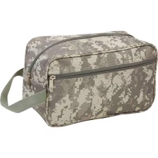 New Digital Camo Toiletry Bag Travel Shaving Kit Zippered Vanity Bathroom Tote 