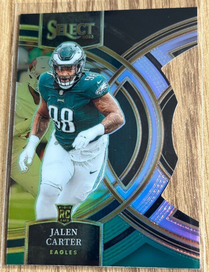 2023 SELECT BLACK & GREEN DIE-CUT ROOKIE PREMIER JALEN CARTER EAGLES