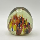 Studio Art Glass Paperweight Multicolour Abstract Design Ornament