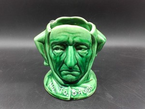 Vintage English Tobacco No Tobacco Jester Pottery Humidor - No Lid