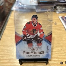 John Hayden 2017-18 Upper Deck Ice Card.#150 Chicago Blackhawks RC #933/999