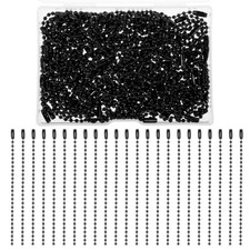 100 PCS Black Ball Chain Keychain, 3.94 Inch Black Ball Keychain Links  Metal