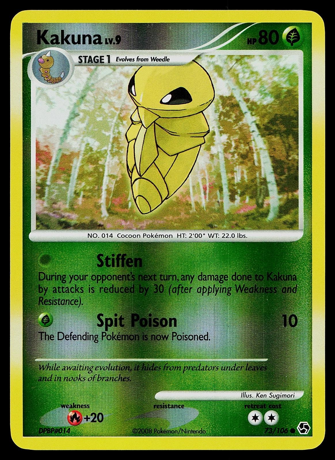 Pokemon Card - Kakuna Great Encounters 73/106 Reverse Holo Common