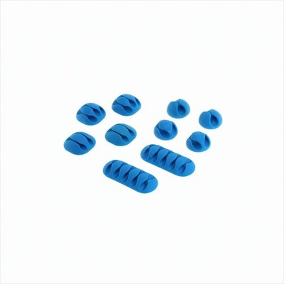 GW2187 OTB Kabelmanagement - Kabelclips / Kabelhalter - 10er Set blau Neu & OVP