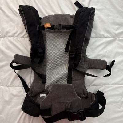 Beco Baby Carrier Black & Gray Adjustable Straps Buckle Closure Mesh Panel