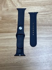 OEM Original Apple Watch sport Band 42mm Dark Black S/M - M/L Silver Pin