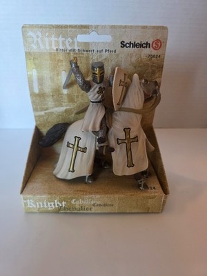 Schleich 70034 Mounted Knight with Sword Horse Crusader Figure MOC